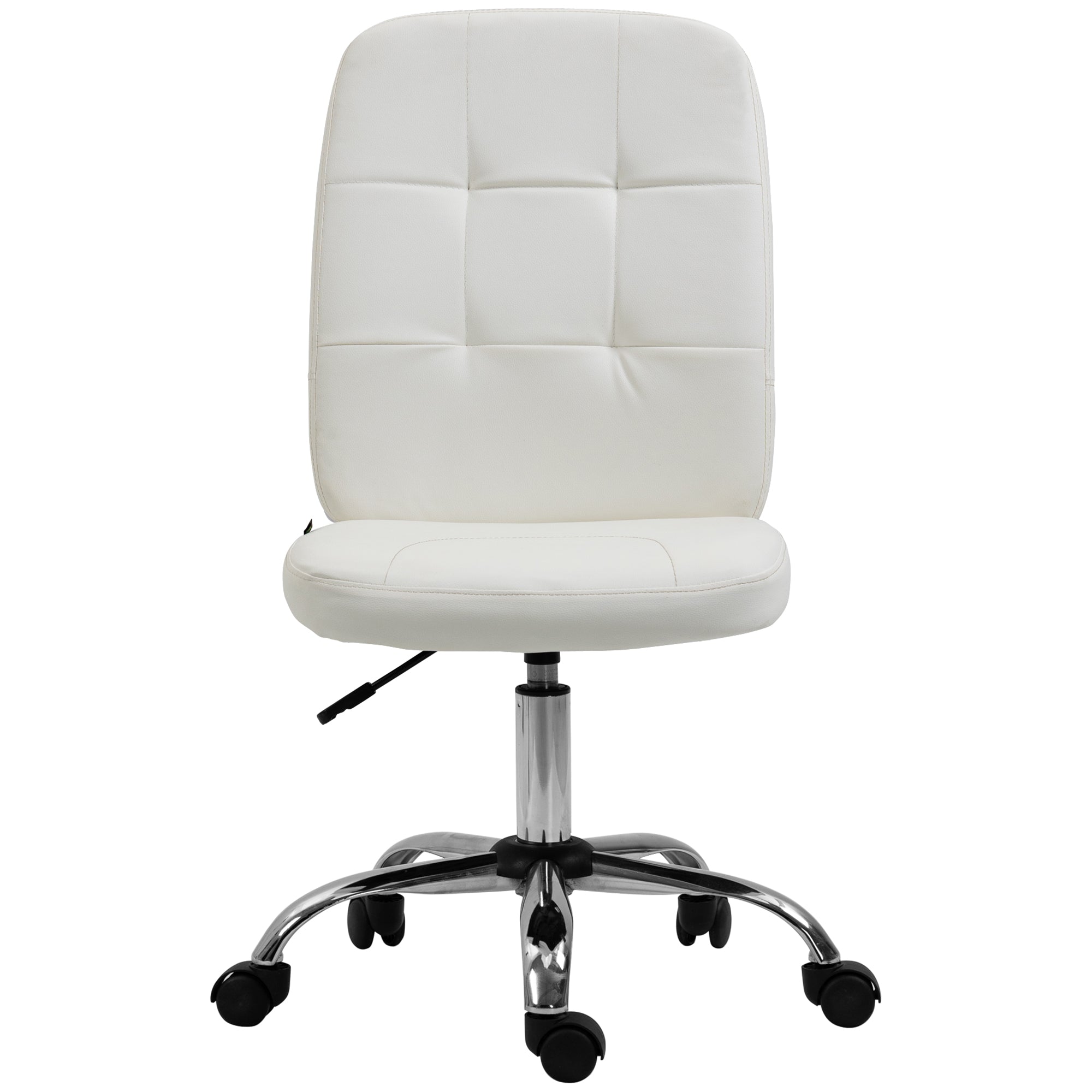 Faux Leather Home Office Chair with Adjustable Height from Vinsetto offers sleek design and comfort for your workspace.
