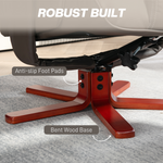 HOMCOM Reclining Armchair With Footstool For Living Room with anti-slip foot pads and bent wood base