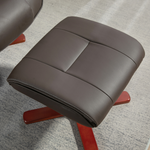 HOMCOM Reclining Armchair With Footstool For Living Room – two-piece set with manual recline up to 135°.