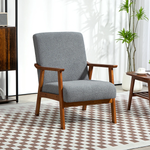 HOMCOM Armchair Wide Seat Boucle Fabric Living Room by HOMCOM