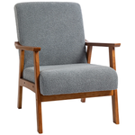 HOMCOM Armchair Wide Seat Boucle Fabric Living Room by HOMCOM