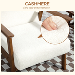 HOMCOM HOMCOM Armchair Wide Seat Boucle Fabric Living Room - Accent Chair