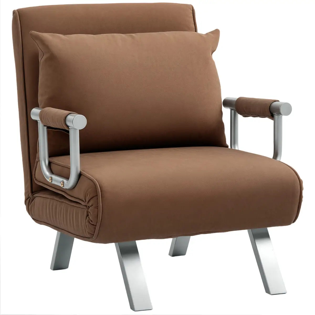 HOMCOM HOMCOM Single Folding 5 Position Convertible Sleeper Chair Bed - Sofa Bed
