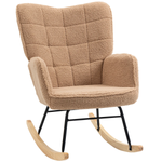 HOMCOM HOMCOM Wingback Rocker Plush Nursing - Accent Chair