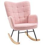HOMCOM HOMCOM Wingback Rocker Plush Nursing - Accent Chair