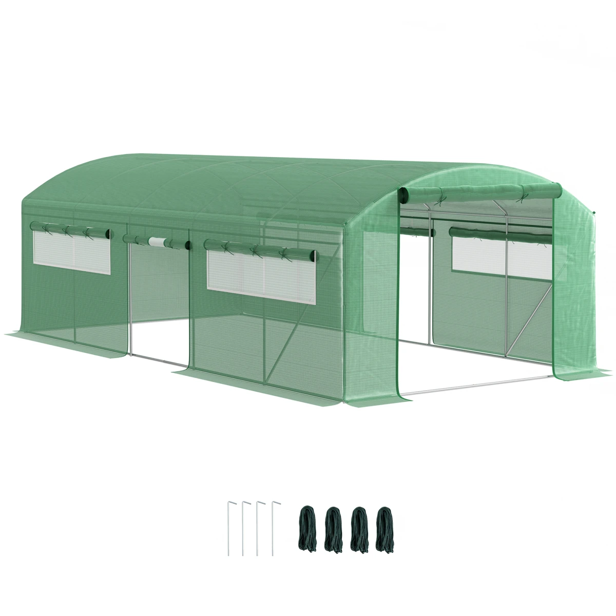 Outsunny Polytunnel 3x2x2m RollupDoors Gardeners by Outsunny