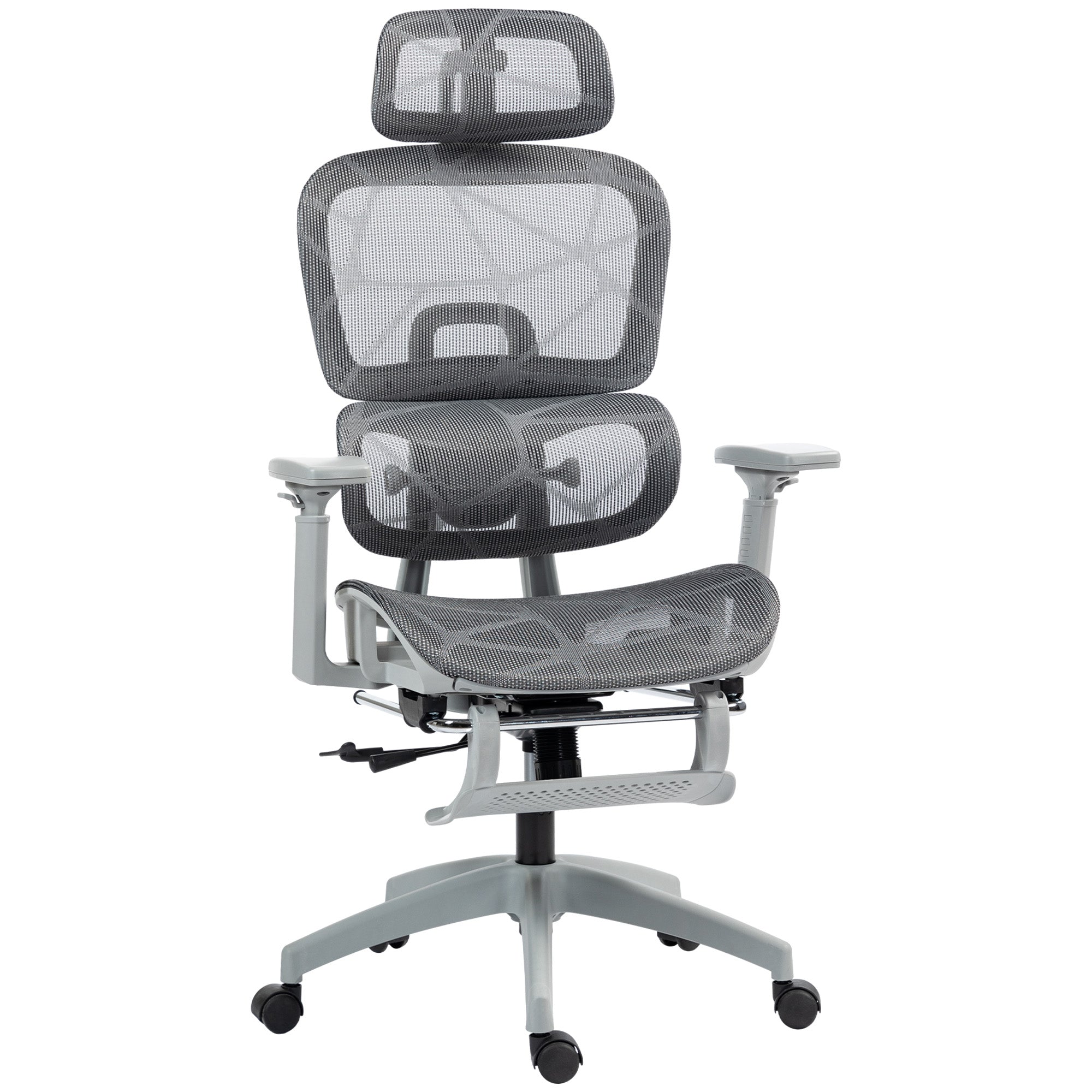 Homcom Ergonomic Office Chair Adjustable 3D Armrests Home with mesh back and headrest