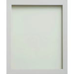 N/A Foil Wrapped MDF Picture Photo Frame Fitted with Perspex Plexiglass, White Frame - Photo Frame