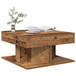 VidaXL Coffee Table 57x57x30 Cm Smoked Oak Engineered Wood With Moisture Resistant Finish Living Room Decor by vidaXL