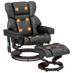 HOMCOM HOMCOM Massage Recliner Chair with Footstool and Adjustable Backrest for Ultimate Relaxation and Comfort - Recliner