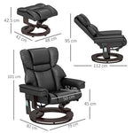HOMCOM Massage Recliner Chair with Footstool and Adjustable Backrest for Ultimate Relaxation and Comfort by HOMCOM
