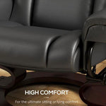 HOMCOM Massage Recliner Chair with Footstool and Adjustable Backrest for Ultimate Relaxation and Comfort by HOMCOM