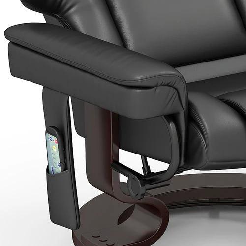 HOMCOM Massage Recliner Chair with Footstool and Adjustable Backrest for Ultimate Relaxation and Comfort by HOMCOM