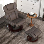 HOMCOM Massage Recliner Chair with Footstool and Adjustable Backrest for Ultimate Relaxation and Comfort by HOMCOM