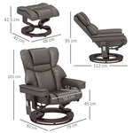 HOMCOM Massage Recliner Chair with Footstool and Adjustable Backrest for Ultimate Relaxation and Comfort by HOMCOM