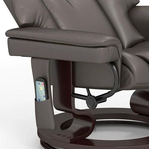 HOMCOM Massage Recliner Chair with Footstool and Adjustable Backrest for Ultimate Relaxation and Comfort by HOMCOM