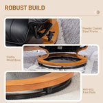 HOMCOM Reclining Armchair 135Degree Footrest LivingRoom with a 360° swivel base, powder-coated steel frame.