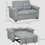 HOMCOM Homcom Sofa Bed Two Seater Click Clack For Living Room - Sofa Bed