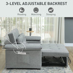 HOMCOM Homcom Sofa Bed Two Seater Click Clack For Living Room - Sofa Bed