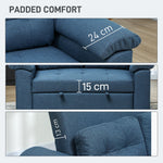 Homcom Sofa Bed Two Seater Click Clack For Living Room by HOMCOM