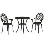 Outsunny Outsunny 3PCs Bistro Set, Aluminium Garden Table and Chairs - Bistro Sets