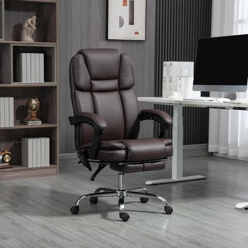 Vinsetto Massage Office Chair, PU Leather High Back Recliner offers stylish comfort and relaxation for your workspace.