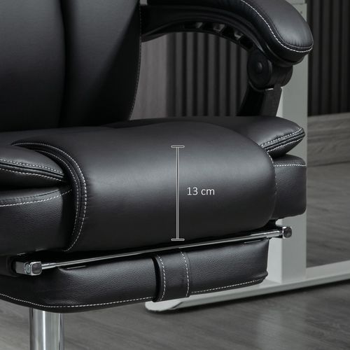 Vinsetto Massage Office Chair, PU Leather High Back Recliner offers ergonomic support and massage for ultimate comfort.