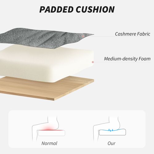 Upgrade your workspace with the HOMCOM Height Adjustable Upholstered Desk Chair with Soft Padding and 360 Degree Swivel.