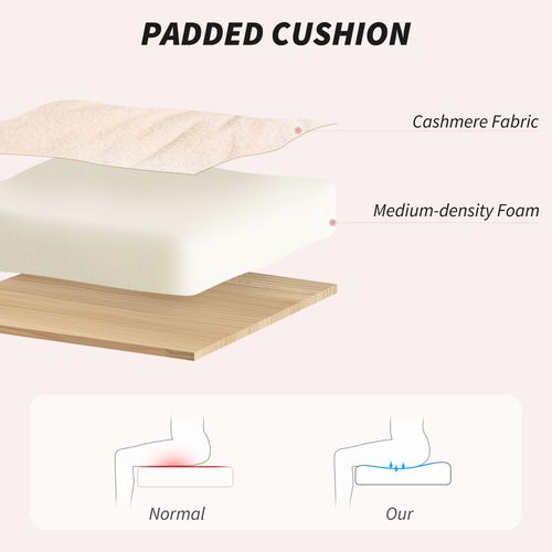 Upgrade your workspace with the HOMCOM Height Adjustable Upholstered Desk Chair with Soft Padding and 360 Degree Swivel.