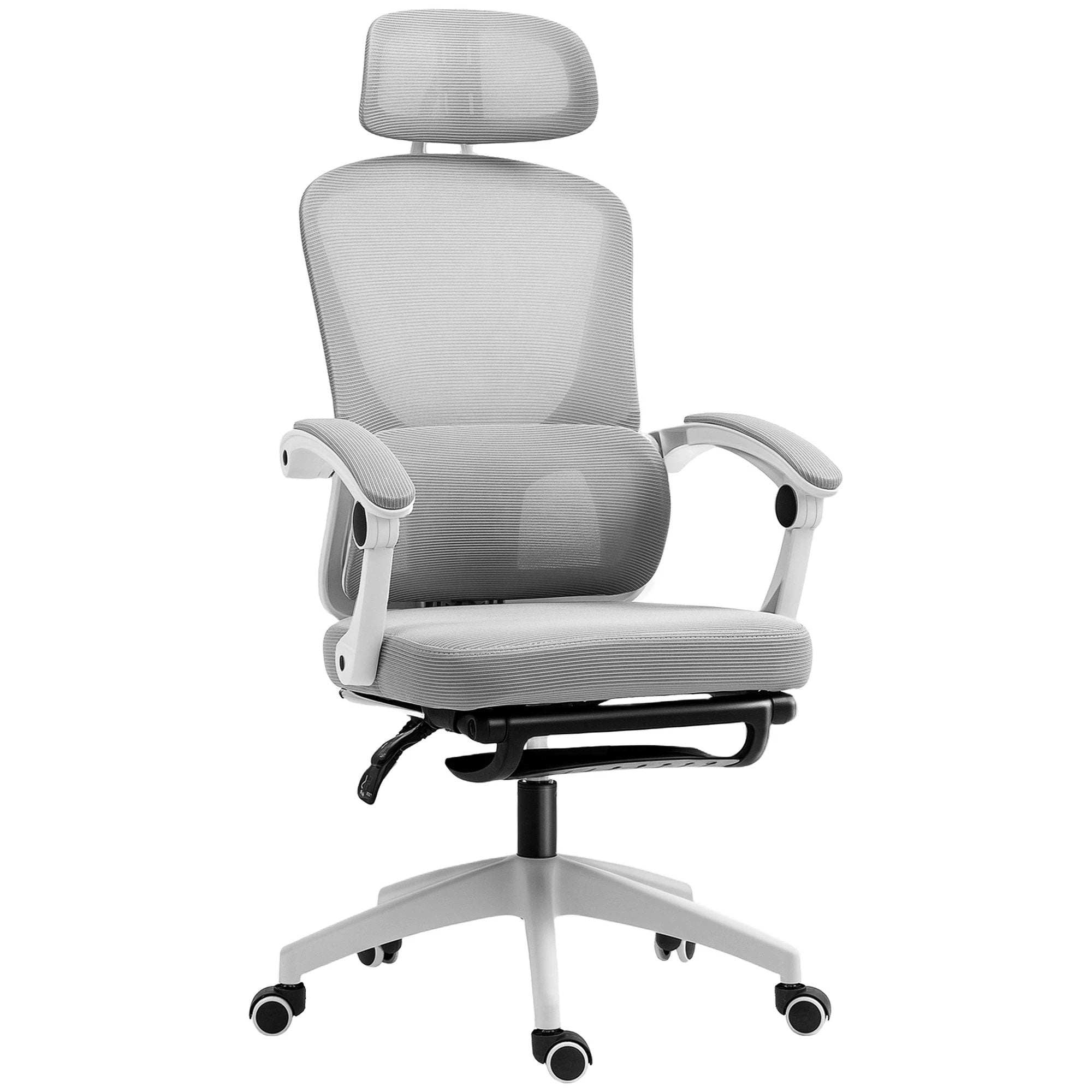 HOMCOM Homcom Mesh Chair Lumbar Headrest Office - Office Chair