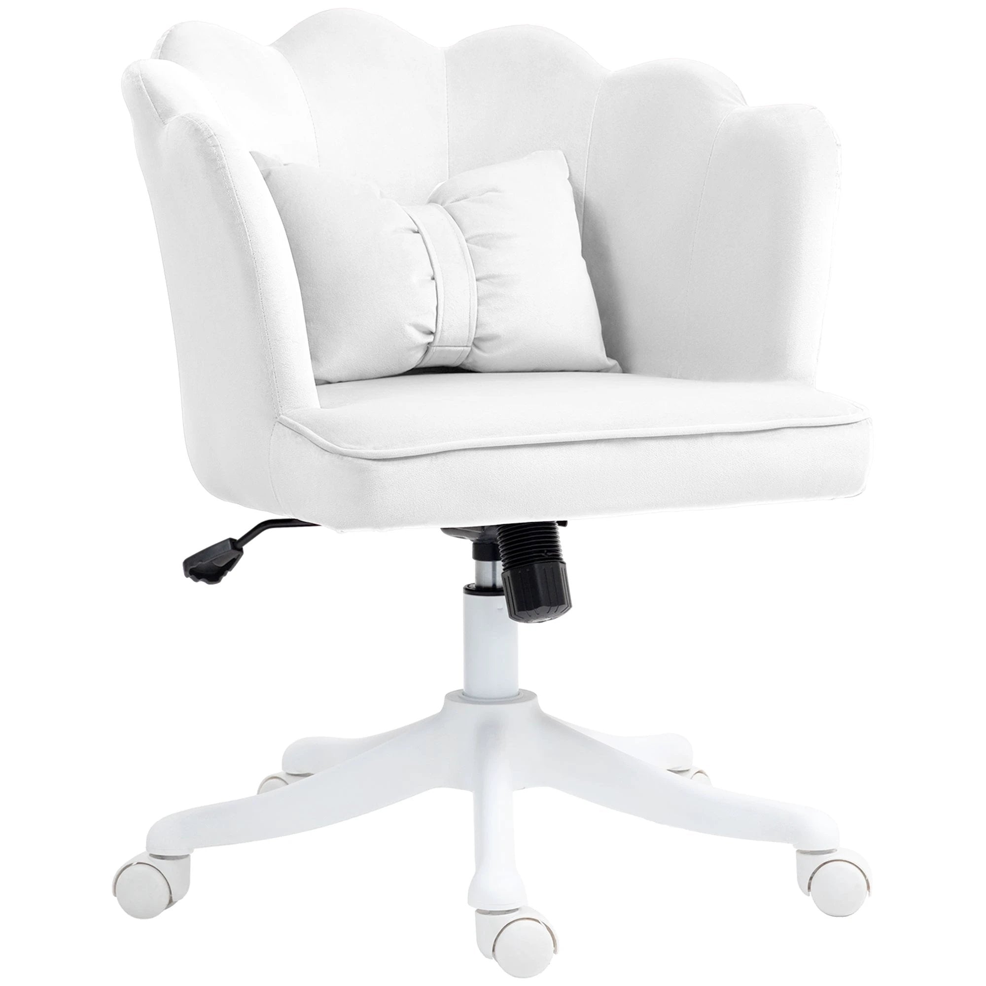 HOMCOM HOMCOM Velvet Armless Desk Chair 54 cm Wide Seat With Tilt Function For Home Office - Office Chair