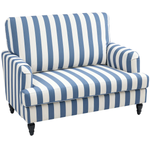 HOMCOM Accent Chair Extra Large Velvet Stripe Living Room by HOMCOM