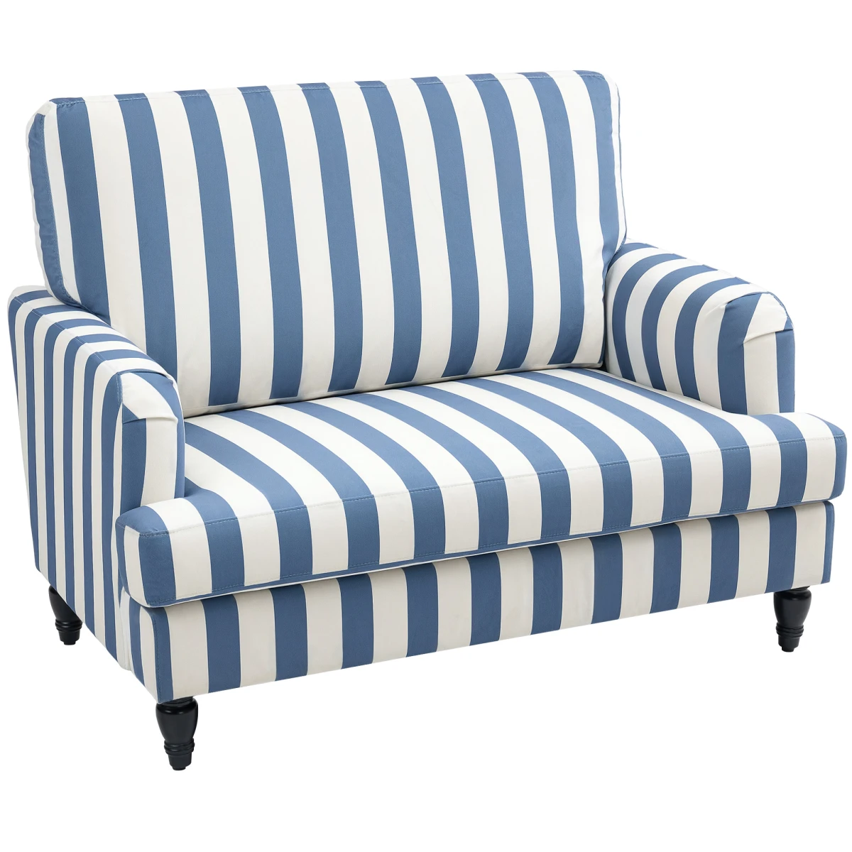 HOMCOM Accent Chair Extra Large Velvet Stripe Living Room by HOMCOM