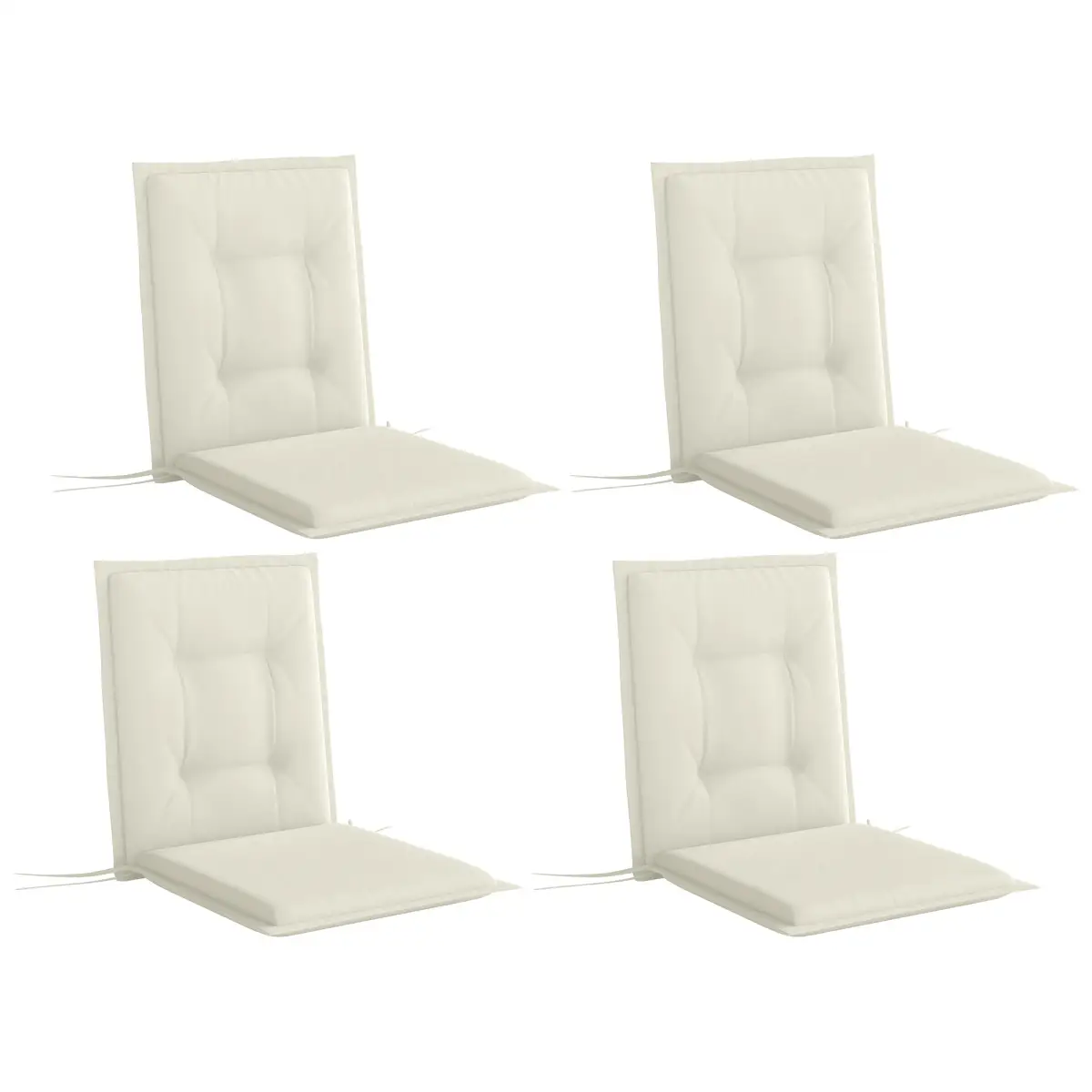 Outsunny Outsunny Set of 4 Garden Chair Cushions, Outdoor Seat Pads - Garden Chairs