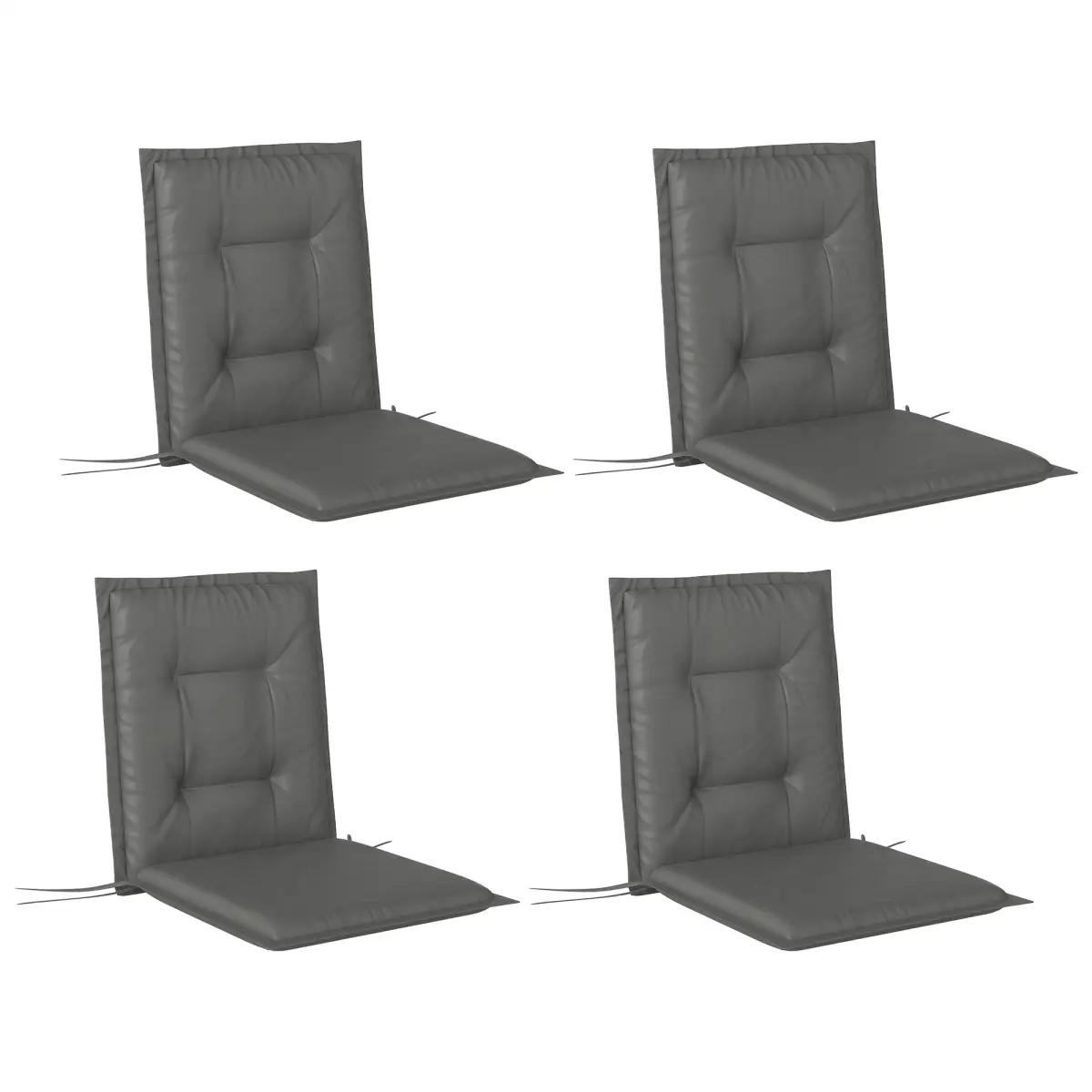 Outsunny Outsunny Set of 4 Garden Chair Cushions, Outdoor Seat Pads - Garden Chairs