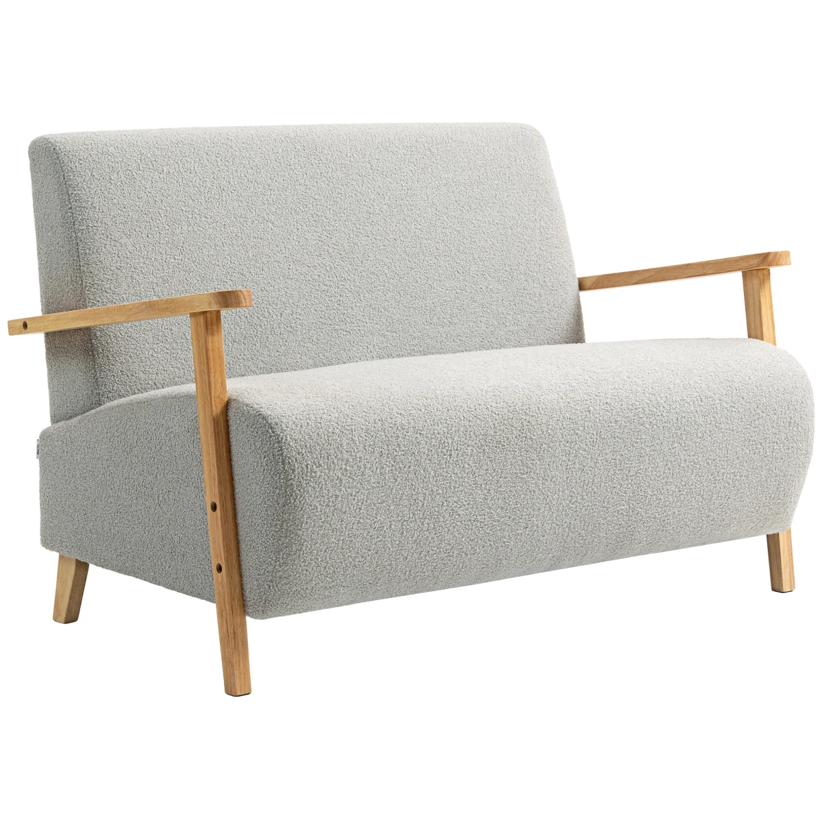 HOMCOM HOMCOM Two Seater Sofa Compact Sherpa Fabric Small Spaces - Sofa