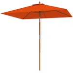 Outsunny Outsunny Wooden Patio Umbrella Market Parasol Outdoor Sunshade - Parasol