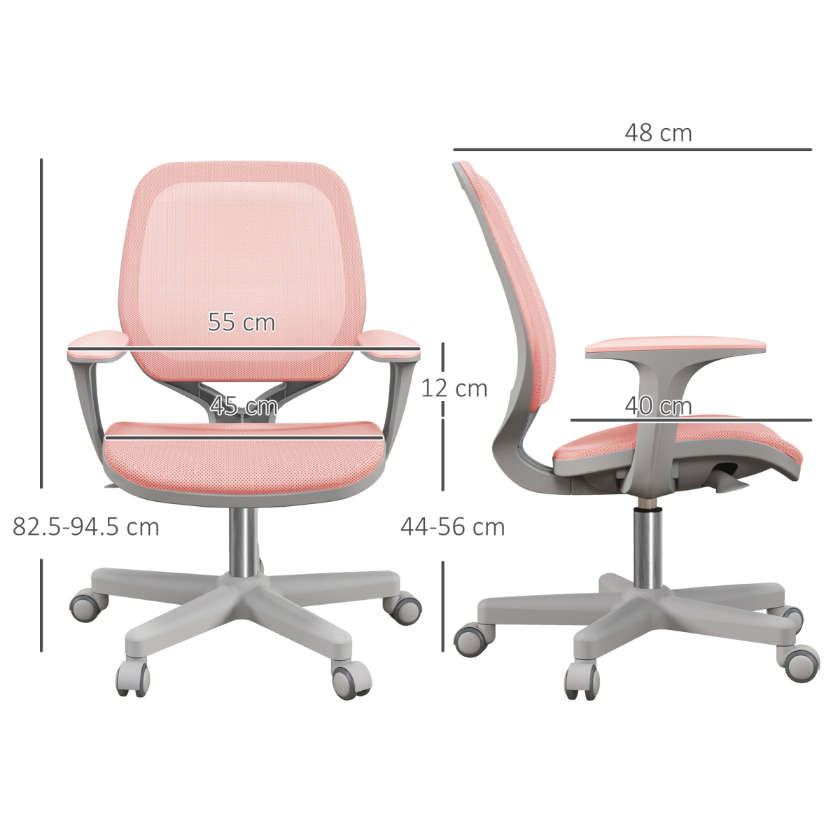 Vinsetto Office Chair Mesh Ergonomic 360 Swivel for Work — grey mesh, breathable back, high-density foam padding.