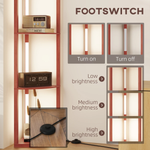 HOMCOM HOMCOM Corner Floor Lamp with Three Shelves and Dimmable Light - Lamp