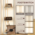 HOMCOM Corner Floor Lamp with Three Shelves and Dimmable Light by HOMCOM