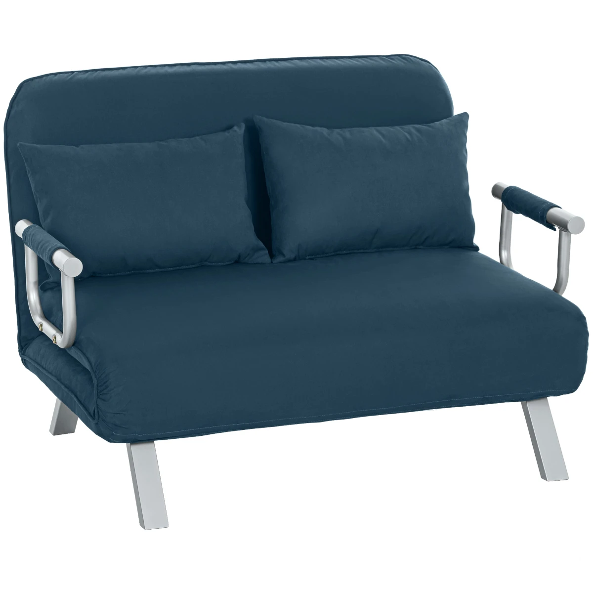 HOMCOM Homcom Fabric Sofa Bed 2Seater Five Position Back Home Use - Sofa