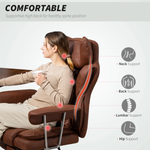 HOMCOM Office Chair High Back Leathaire with Lumbar Home by HOMCOM