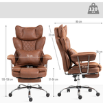 HOMCOM Office Chair High Back Leathaire with Lumbar Home by HOMCOM