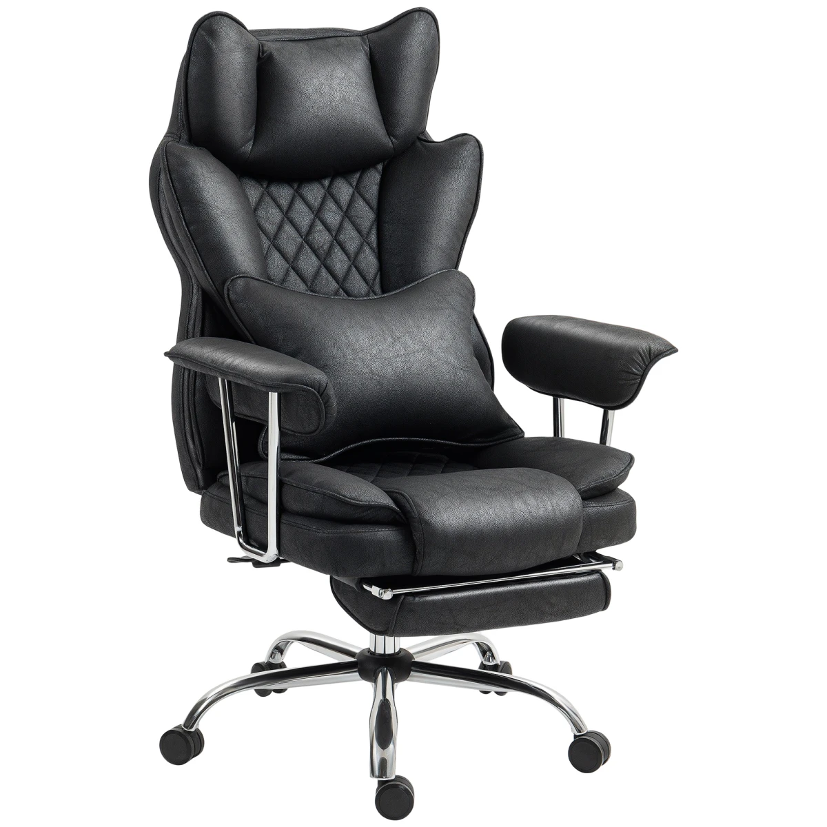 HOMCOM Office Chair High Back Leathaire with Lumbar Home by HOMCOM