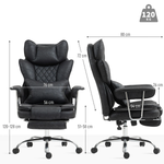 HOMCOM Office Chair High Back Leathaire with Lumbar Home by HOMCOM