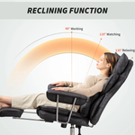HOMCOM Office Chair High Back Leathaire with Lumbar Home by HOMCOM