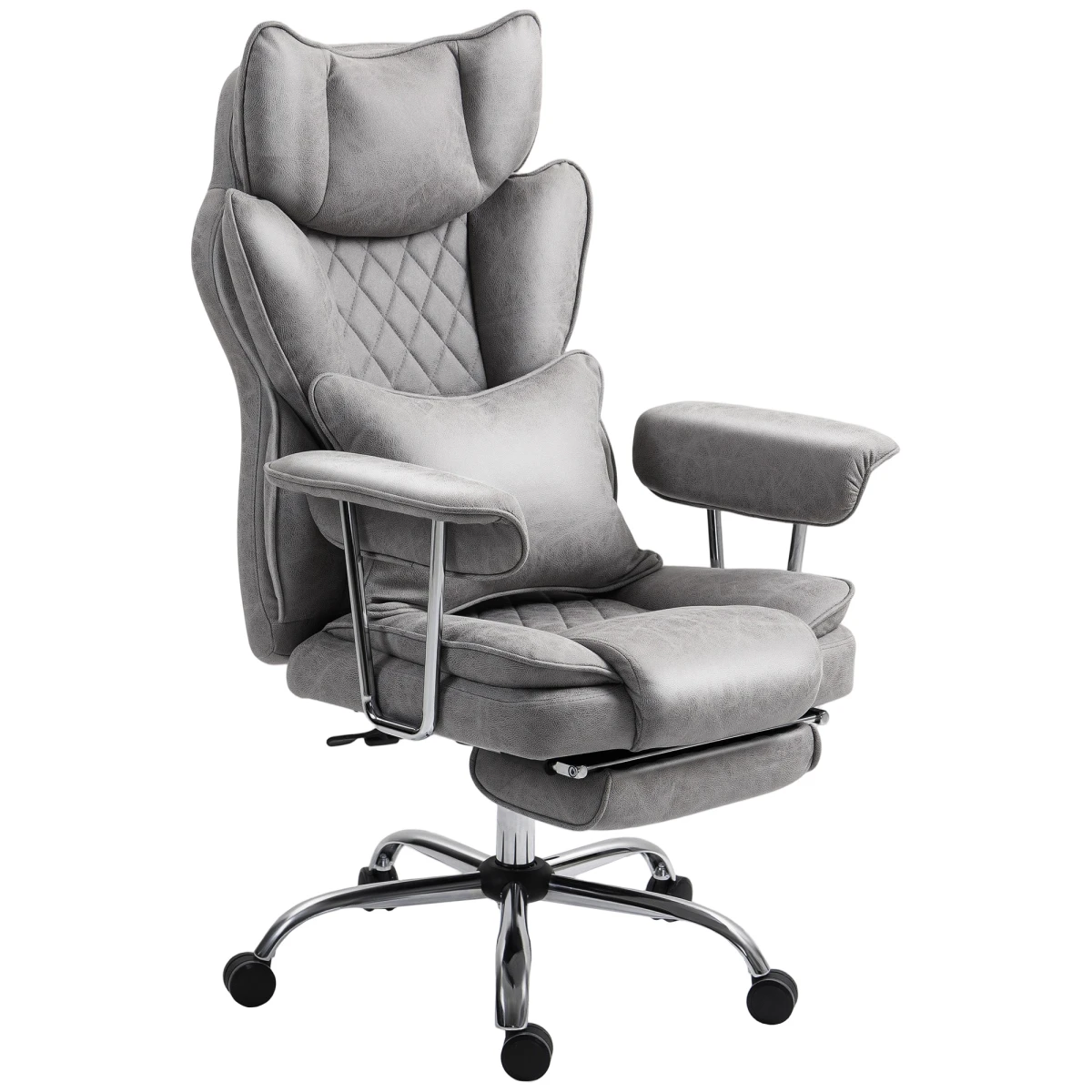 HOMCOM HOMCOM Office Chair High Back Leathaire with Lumbar Home - Office Chair