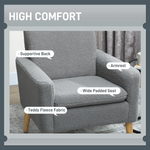 HOMCOM HOMCOM Accent Chair Wide Seat Teddy Fleece For Living Room - Accent Chair
