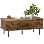 HOMCOM HOMCOM Coffee Table With Sliding Doors For Living Room - Coffee Table