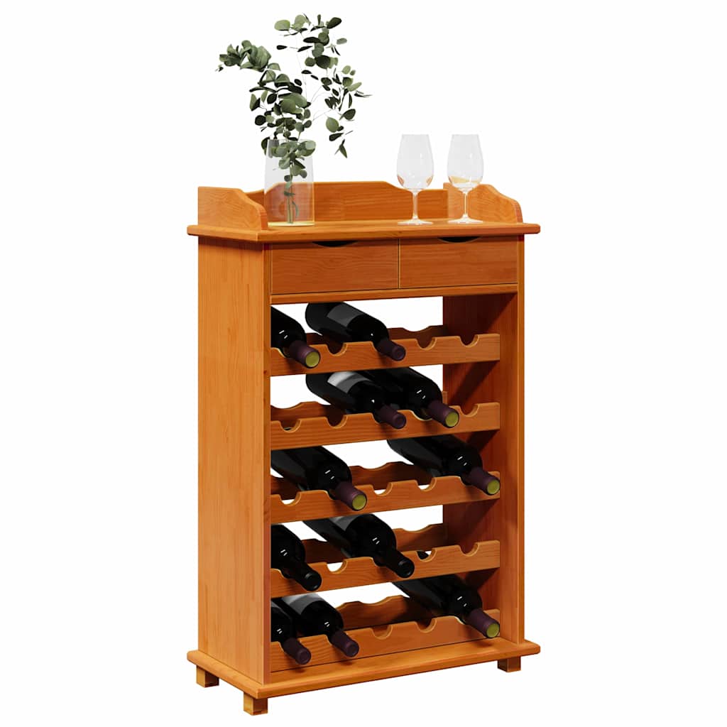 VidaXL Wine Rack 90 X 60 X 30 Cm Solid Pine Wood Storage – solid pine, 6-bottle rack with top surface for glasses.
